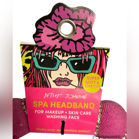 NWT•Betsey Johnson Purple & Rhinestone spa headband - Picture 3 of 6